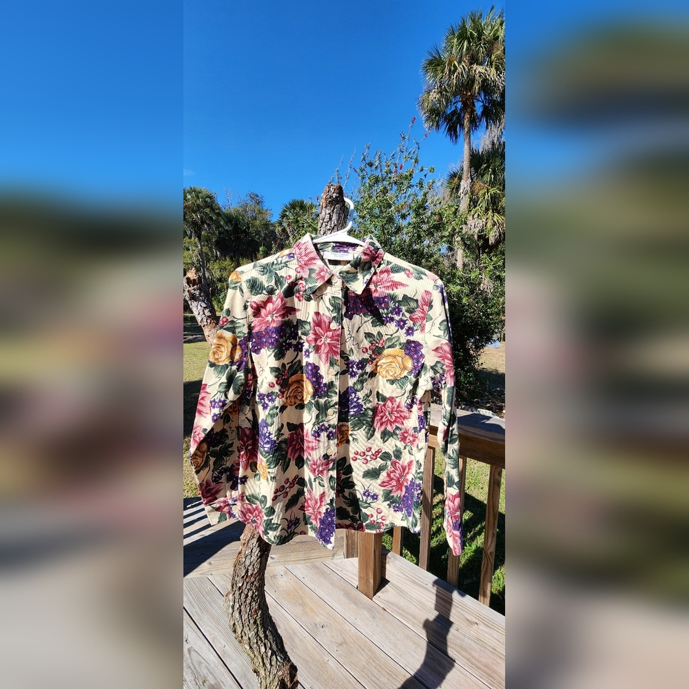 Button Down Velvet Shirt  100% Cotton